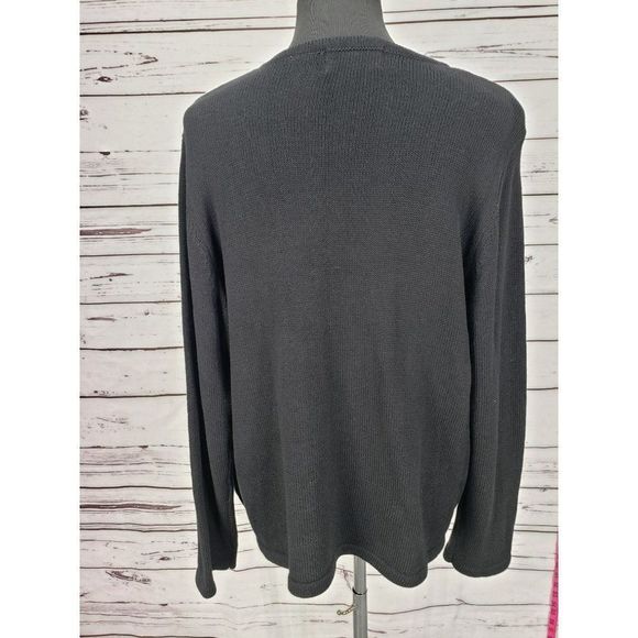 Alfred Dunner‎ Sweater Cardigan Colorblock Black Red White Women's Size XL - Picture 4 of 8